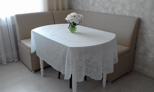 Кухонный диван Уют угловой экокожа белый правый фото покупателя 3